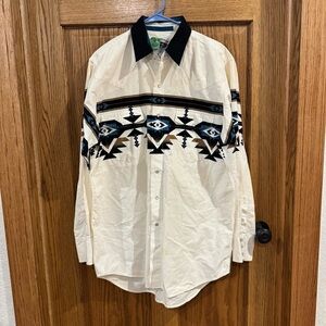Vintage Cumberland Outfitters Aztec Western Button-Up Shirt L
